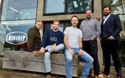 Airship 1 l-r Rob Marcer, Andrew Whiteley, Oskar Smith, Dan Brookman, Will Schaffer